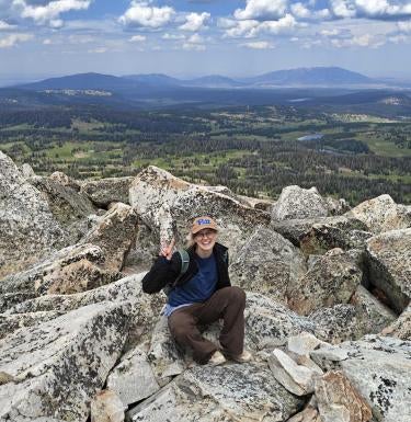 A student studying abroad