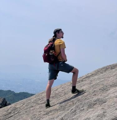A student studying abroad in Korea