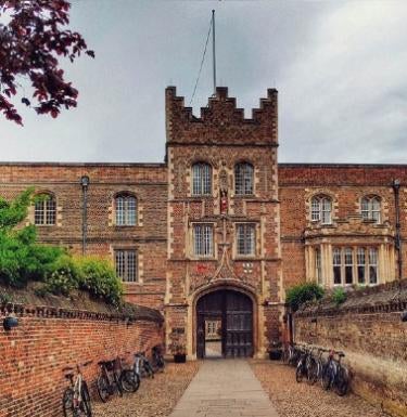 Brick walkway and brick building