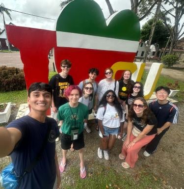 Students studying abroad 