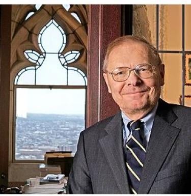 Dean G. Alec Stewart in the honors college's dean's suite.