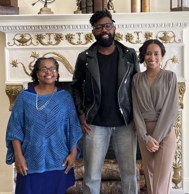Left to right: Sherry Zalika Sykes, Damon Young, and Morgan Overton, the inaugural Frederick Honors College Experts in Residence